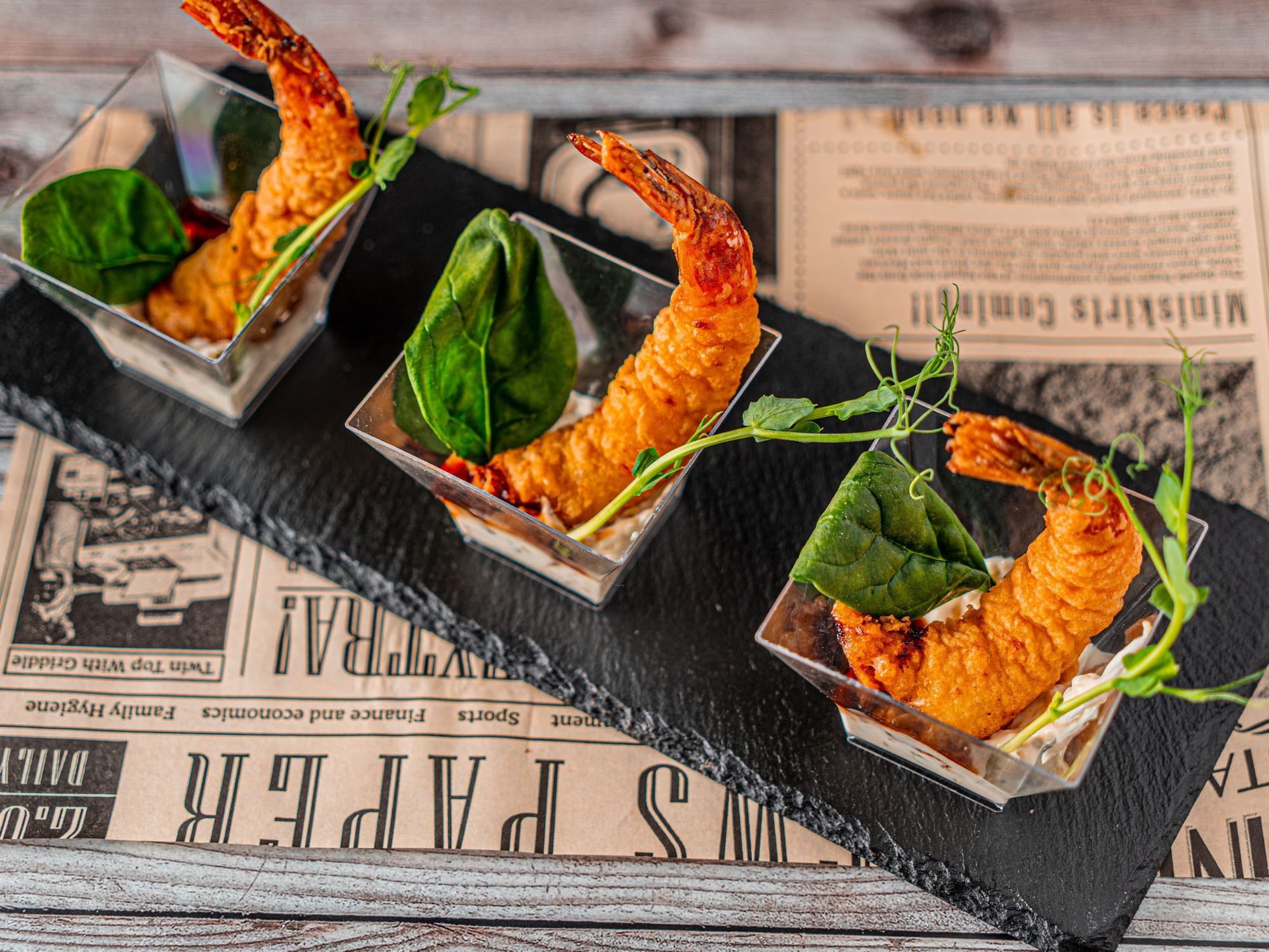 Креветка Темпура с соусом тар-тар